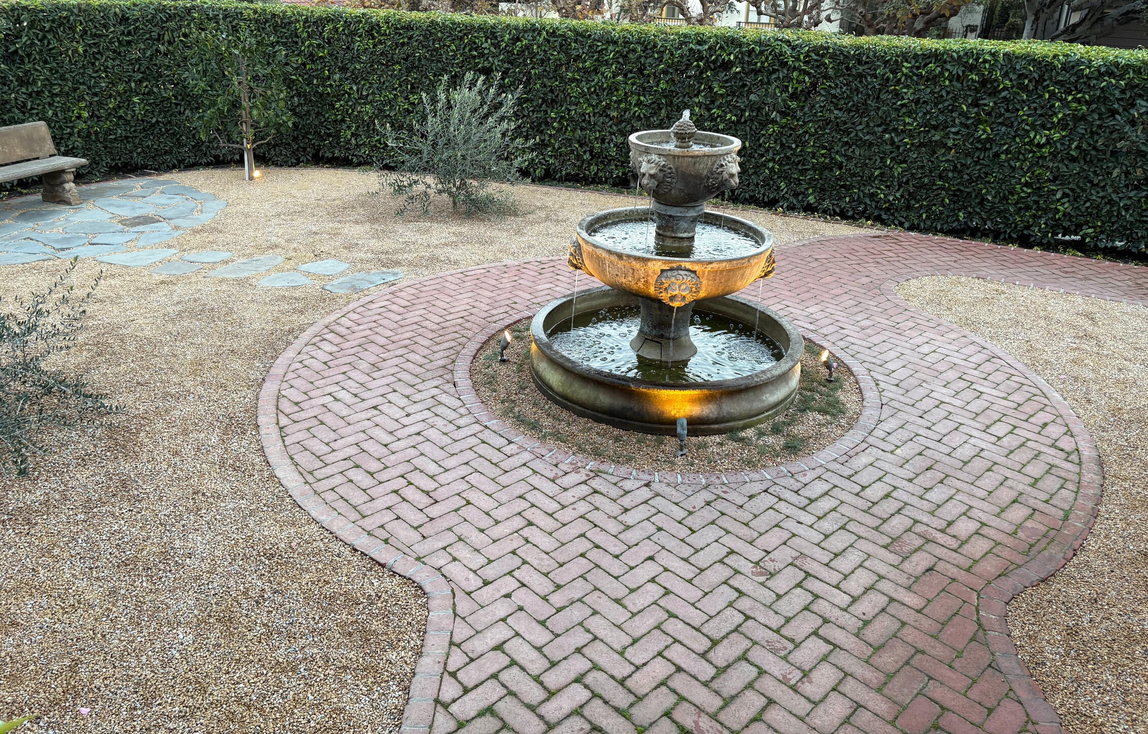 Piedmont | Tree, Decorative Rock, and Lighting Installation